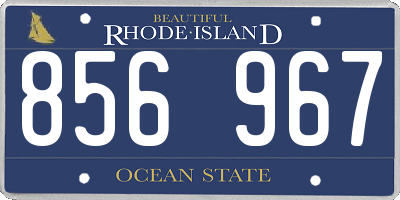 RI license plate 856967