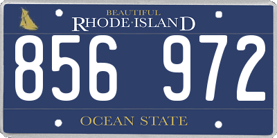 RI license plate 856972