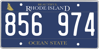 RI license plate 856974