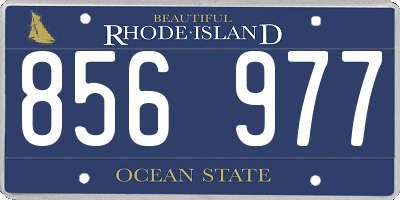 RI license plate 856977