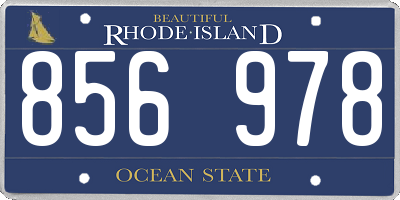 RI license plate 856978