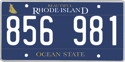RI license plate 856981