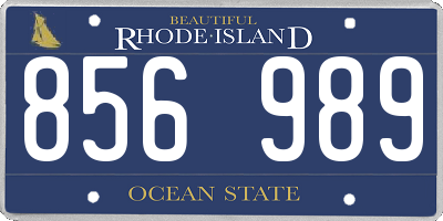 RI license plate 856989