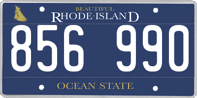 RI license plate 856990