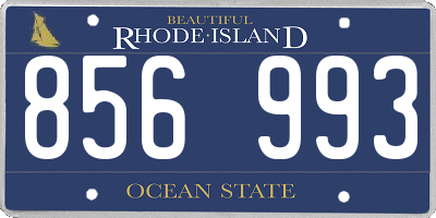 RI license plate 856993