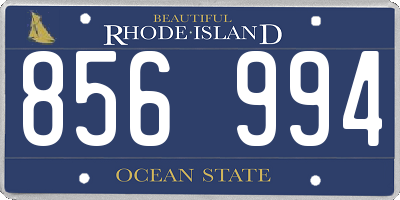 RI license plate 856994