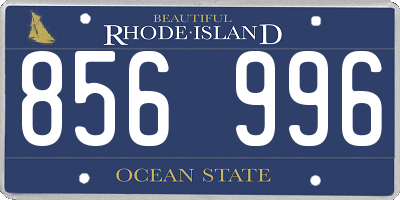 RI license plate 856996