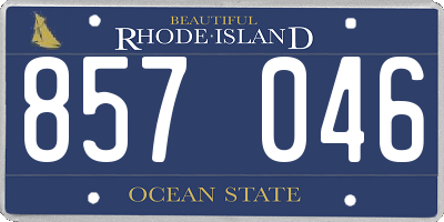 RI license plate 857046