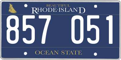 RI license plate 857051