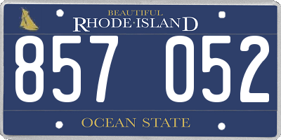 RI license plate 857052