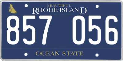RI license plate 857056