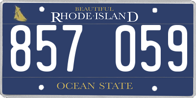 RI license plate 857059