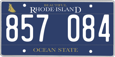 RI license plate 857084