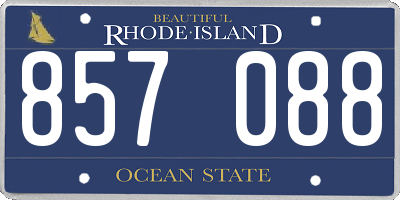 RI license plate 857088