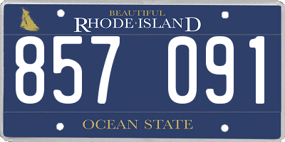 RI license plate 857091