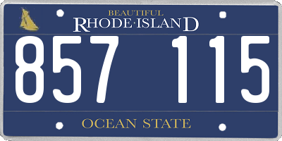 RI license plate 857115