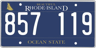 RI license plate 857119