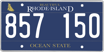 RI license plate 857150
