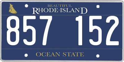 RI license plate 857152