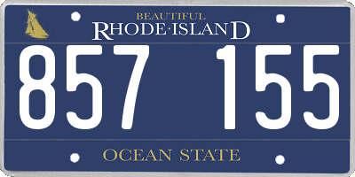 RI license plate 857155