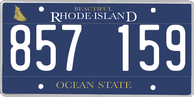 RI license plate 857159