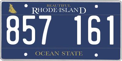 RI license plate 857161