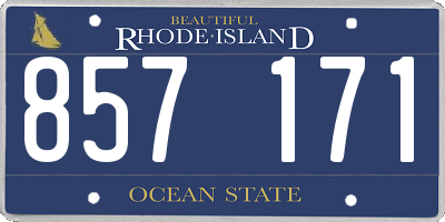 RI license plate 857171