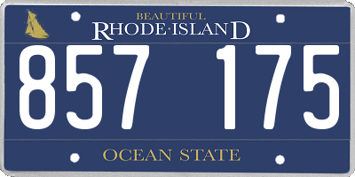 RI license plate 857175