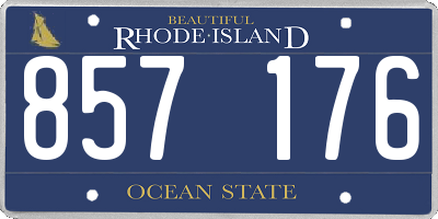 RI license plate 857176