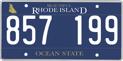 RI license plate 857199