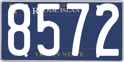 RI license plate 8572