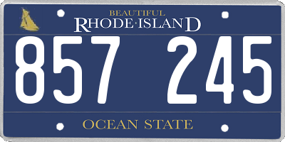 RI license plate 857245