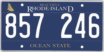 RI license plate 857246
