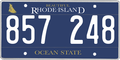 RI license plate 857248