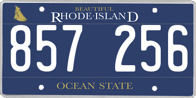 RI license plate 857256