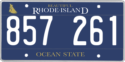 RI license plate 857261