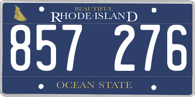 RI license plate 857276