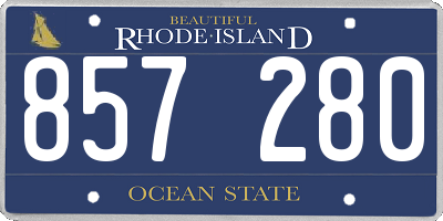 RI license plate 857280