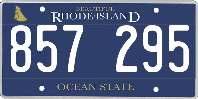 RI license plate 857295