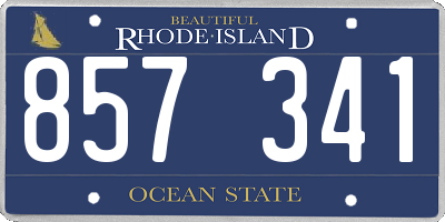RI license plate 857341