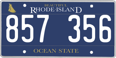 RI license plate 857356