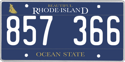 RI license plate 857366
