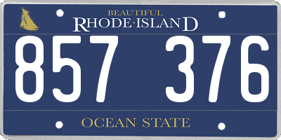 RI license plate 857376