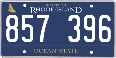 RI license plate 857396
