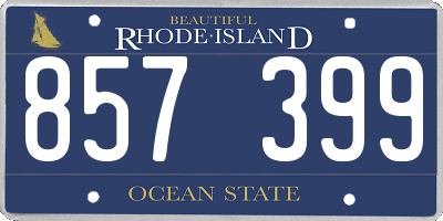 RI license plate 857399