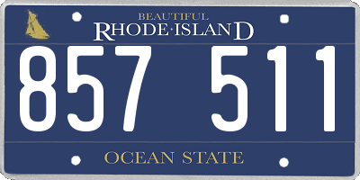 RI license plate 857511