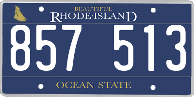 RI license plate 857513