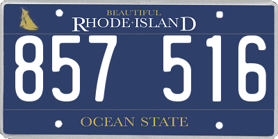 RI license plate 857516