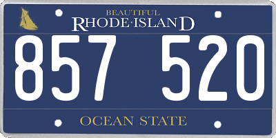 RI license plate 857520
