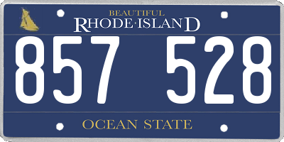 RI license plate 857528